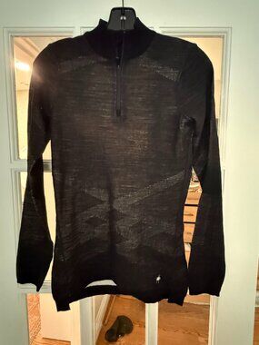 Never worn size small black zip neck Smartwool sweater